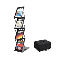 Yescom 4 Pocket Foldable Magazine Brochure Rack Book Literature Holder Display Stand