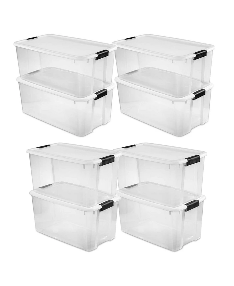 Sterilite 116 Qt Clear Storage Tote, 4 Pack, & 70 Qt Clear Storage Tote, 4 Pack