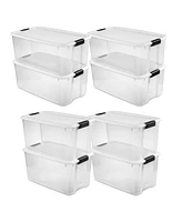 Sterilite 116 Qt Clear Storage Tote, 4 Pack, & 70 Qt Clear Storage Tote, 4 Pack