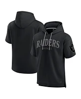 Fanatics Men's and Women's Black Las Vegas Raiders Elements Ready Short Sleeve Pullover Hoodie