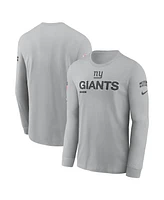 Nike Men's Gray New York Giants 2024 Salute To Service Long Sleeve T-Shirt