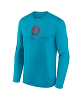 Nike Men's Turquoise Florida State Seminoles On-Court Basketball Shootaround Performance Long Sleeve T-Shirt