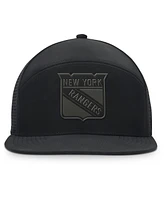 Fanatics Men's Black New York Rangers Front Office Adjustable Hat