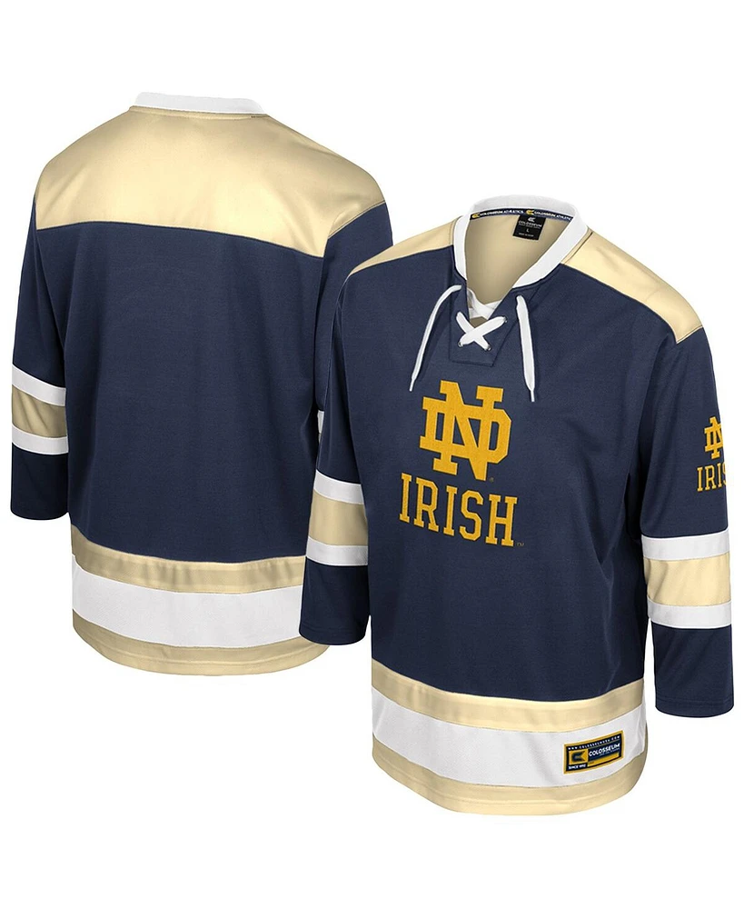 Colosseum Men's Navy Notre Dame Fighting Irish Athletic Machine Fashion Hockey Jersey