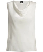 Boss by Hugo Women's Sleeveless Cowl-Neck Silk Blouse