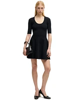 Boss by Hugo Women's Scoop-Neck Flared Dress