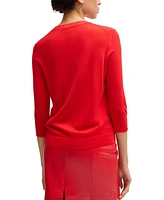 Boss by Hugo Women's Merino Wool Henley Sweater
