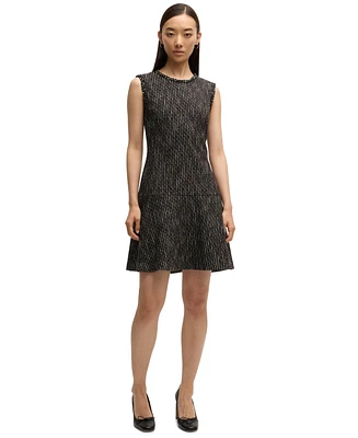 Boss by Hugo Women's Boucle Tape-Trim Dress