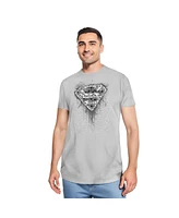 Superman Men's Many Super Skulls Short Sleeve Adult Tee / T-Shirt