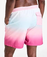 Club Room Men's Kenji Ombre Swim Trunks, Created for Macy's
