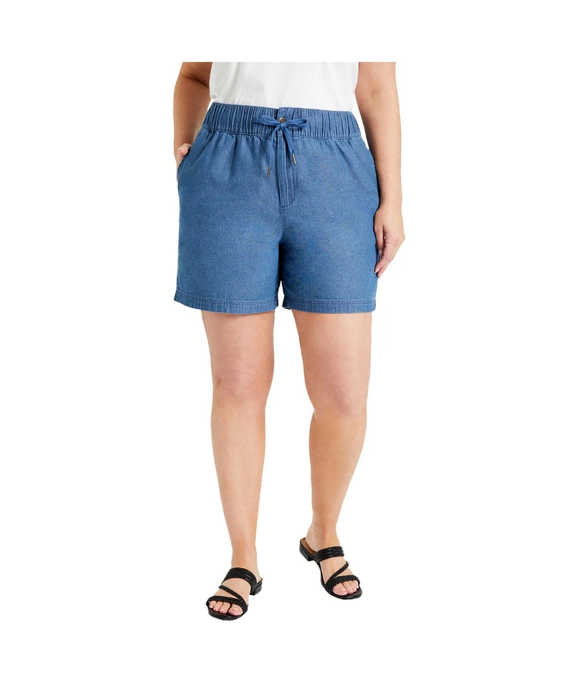 June + Vie Plus Size June + Vie Denim Bermuda Shorts