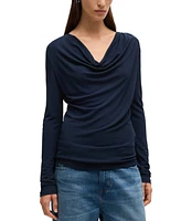 Boss by Hugo Boss Women's Cowl-Neck Long-Sleeved Top