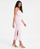 Bar Iii Women's Sleeveless Side-Slit Midi Sweater Dress, Exclusively at Macy's