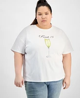 And Now This Trendy Plus Cotton French 75 Graphic Tee, Exclusively at Macy's