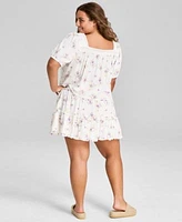 Now This Floral Print Top Tiered Mini Skirt