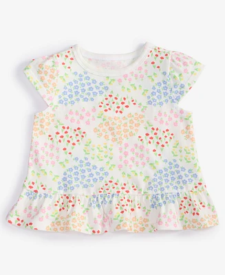 First Impressions Baby Girls Flower Garden Printed T-Shirt, Exclusively at Macy's