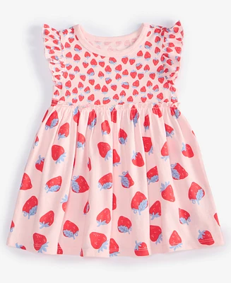 First Impressions Baby Girls Strawberry-Print Dress, Exclusively at Macy's