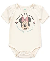 Disney Baby Girls Minnie Mouse Short-Sleeve Bodysuits, 3 Pack