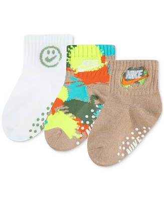 Nike Toddler Boys Gripper Ankle Socks, Pack of 3