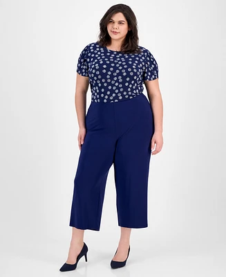 Ak Anne Klein Plus High-Rise Cropped Pull-On Pants