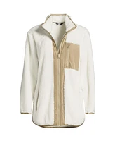 Lands' End Plus Full Zip Cozy High Pile Fleece Jacket