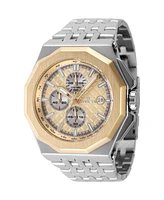 Invicta Men's 47393 Akula Quartz Chronograph Gold, Silver Dial Watch