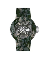 Invicta Men's 45108 Nfl Baltimore Ravens Quartz 3 Hand Grey, Beige, Dark Grey, Camouflage Dial Watch