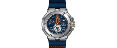 Invicta Men's 47378 Racing Quartz 3 Hand Orange, Blue Dial Watch