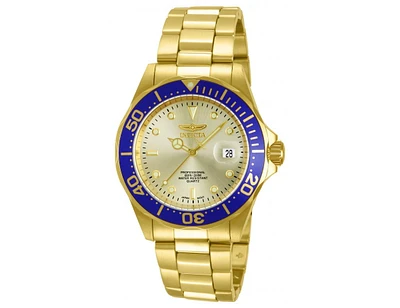 Invicta Men's Pro Diver Quartz 3 Hand Gold Dial Watch