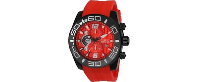 Invicta Men's 24161 Pro Diver Quartz Multifunction Red Dial Watch