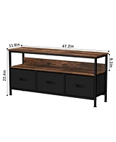 gaomon 55 Inch Tv Stand for Living Room, Dresser Tv Stand for with 3 Drawers