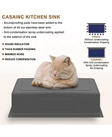 Casainc 31inch L x 19inch W Undermount Kitchen Sink with Accessories