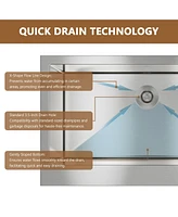 Casainc 36inch L Single Bowl Stainless Steel Farmhouse Kitchen Sink