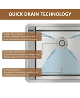 Casainc 32inch L x 19inch W Double Basin Undermount Kitchen Sink with Accessories