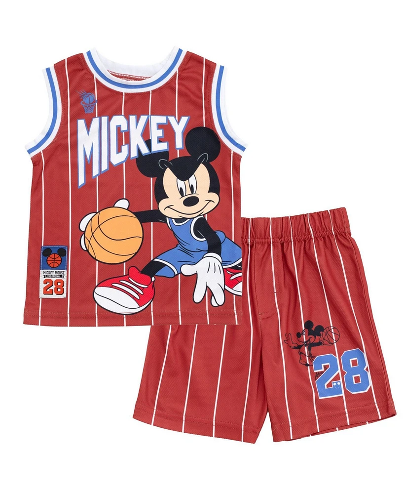 Mickey Mouse Toddler Boys Disney Tank Top and Mesh Shorts to