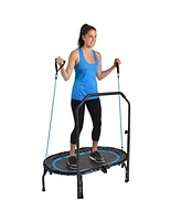 Stamina Products Stamina InTone Oval Fitness Rebounder Trampoline for Cardio with Handlebars