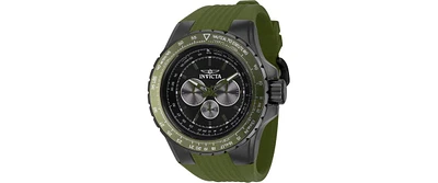 Invicta Men's 39302 Aviator Quartz Chronograph Green, Gunmetal Dial Watch