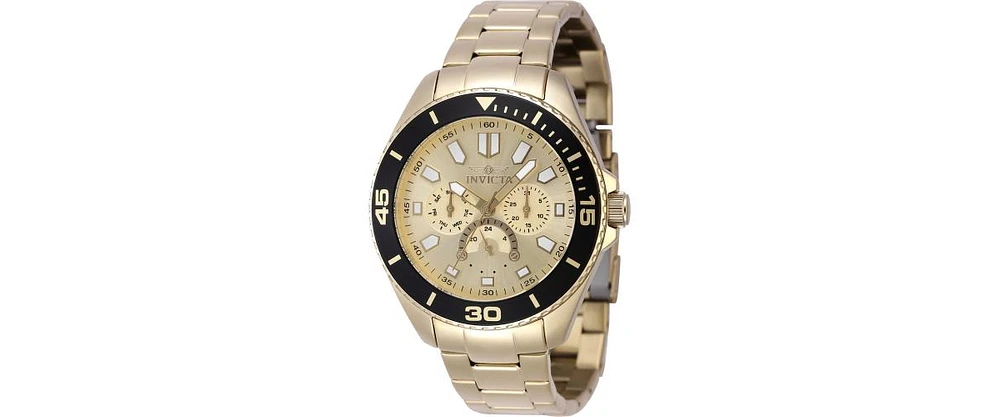 Invicta Men's Pro Diver Quartz Chronograph Gold Dial Watch