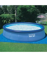 Intex Round Above Ground Swimming Pool Set w/ Cleaning Maintenance Swimming Pool Kit