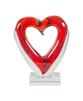 Dale Tiffany 7" Rossa Heart Art Glass Figurine