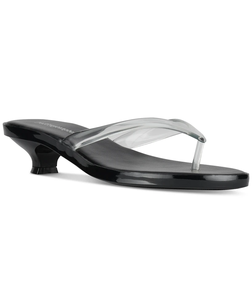Jeffrey Campbell Lollipop Jelly Kitten-Heel Thong Sandals