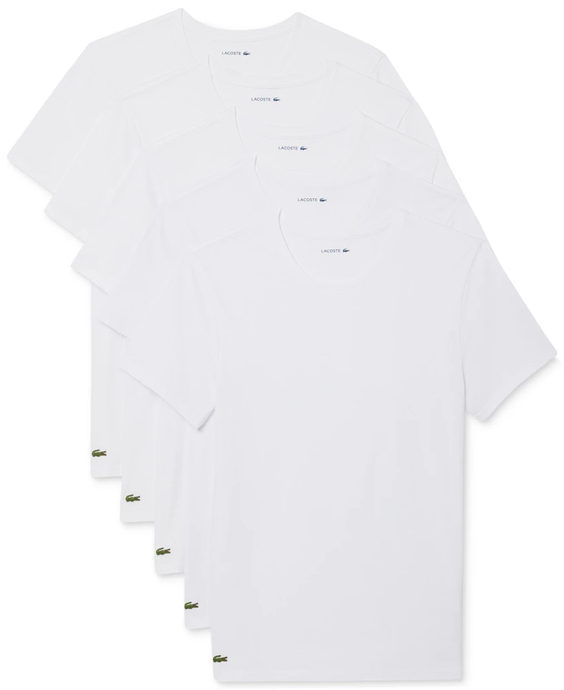 Lacoste Men's Slim Fit Crewneck Undershirts - 5-pack