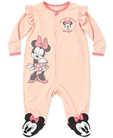 Disney Baby Minnie Mouse Headband & Footed Coverall, 2 Piece Set