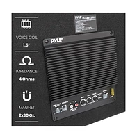 Pyle 8-Inch Dual Bass Subwoofer Box System with Led Lights, 400-Watt, Class-d Amplifier, Rear Vented for Trucks
