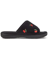 Isotoner Signature Women's Embroidered Fruit Slide Slippers