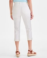 Style & Co Women's Embroidered Mid-Rise Curvy Capri Jeans, Exclusively at Macy's