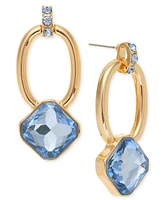 I.n.c. International Concepts Gold-Tone Color Stone Oval Drop Earrings, Exclusively at Macy's