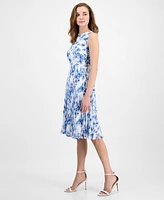 Anne Klein Women's Sleeveless Floral Fit & Flare Dress