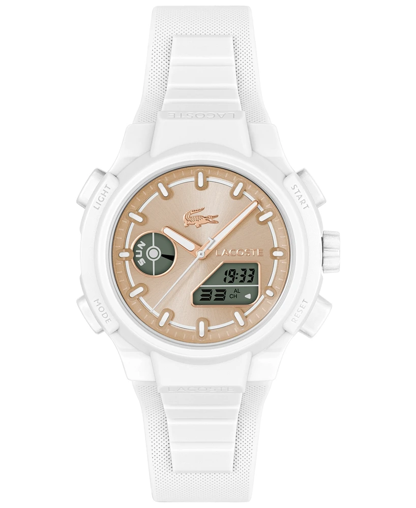 Lacoste Women's LC33 White Silicone Strap Watch, 40mm