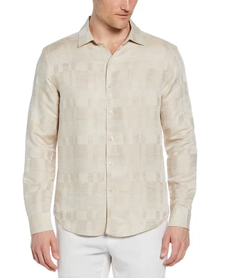 Cubavera Men's Textured Linen Blend Button-Down Shirt
